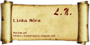 Linka Nóra névjegykártya